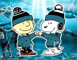 Snoopy San Jose Sharks Banner