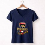 Snoopy Santa Christmas Florida Panthers 5 Womens V Neck.jpg