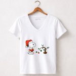 Snoopy Santa Christmas Tree Merry Christmas 5 Womens V Neck 1.jpg