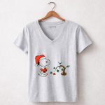 Snoopy Santa Christmas Tree Merry Christmas 7 Womens V Neck 1.jpg