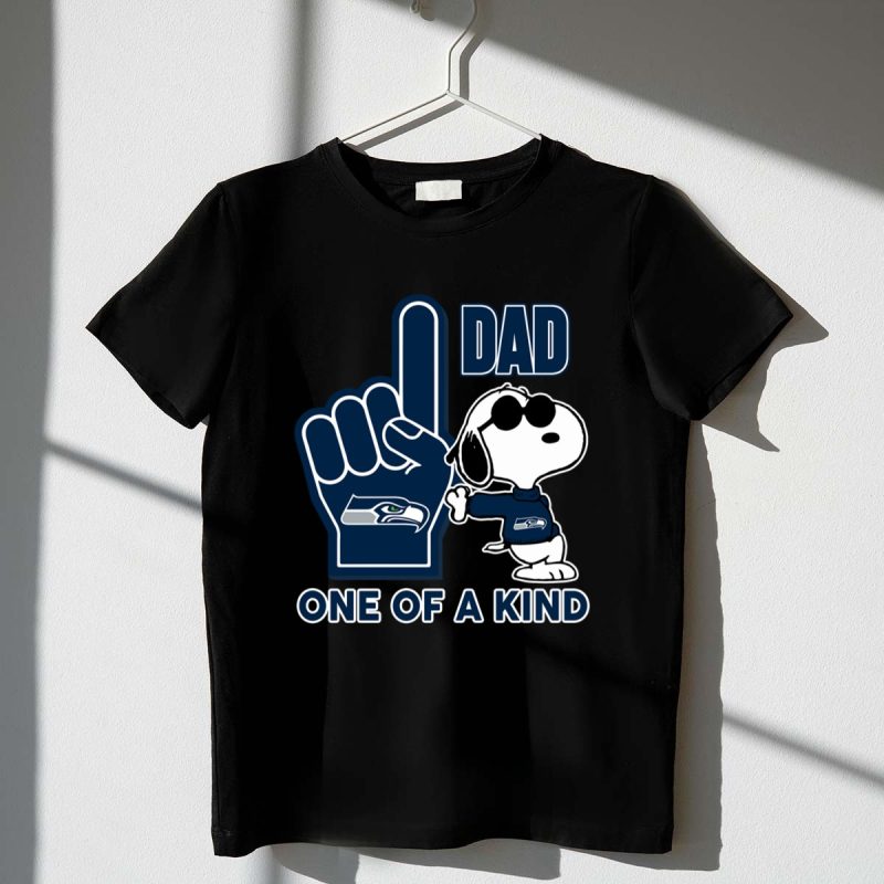 Snoopy Seattle Seahawks 1 Dad One Of A Kind 1 T Shirt