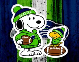 Snoopy Seattle Seahawks Banner