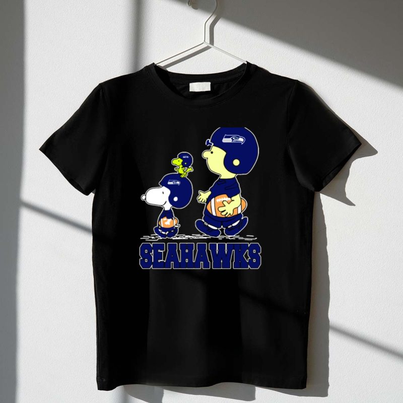 Snoopy Seattle Seahawks Football Fans Peanuts Characters 1 T Shirt