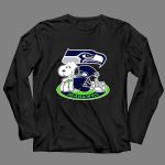 Snoopy Seattle Seahawks Helmet 4 Long Sleeves