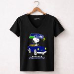 Snoopy Seattle Seahawks Long Ride Adventure 7 Womens V Neck