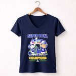 Snoopy Seattle Seahawks Super Bowl Lx Champions 5 Womens V Neck.jpg