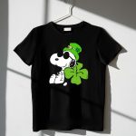 Snoopy St Patricks Day Hashtag Lucky Four Leaf Clover Peanuts 1 T Shirt