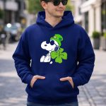 Snoopy St Patricks Day Hashtag Lucky Four Leaf Clover Peanuts 8 Hoodie