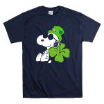 Snoopy St Patricks Day Hashtag Lucky Four Leaf Clover Peanuts T Shirt 7