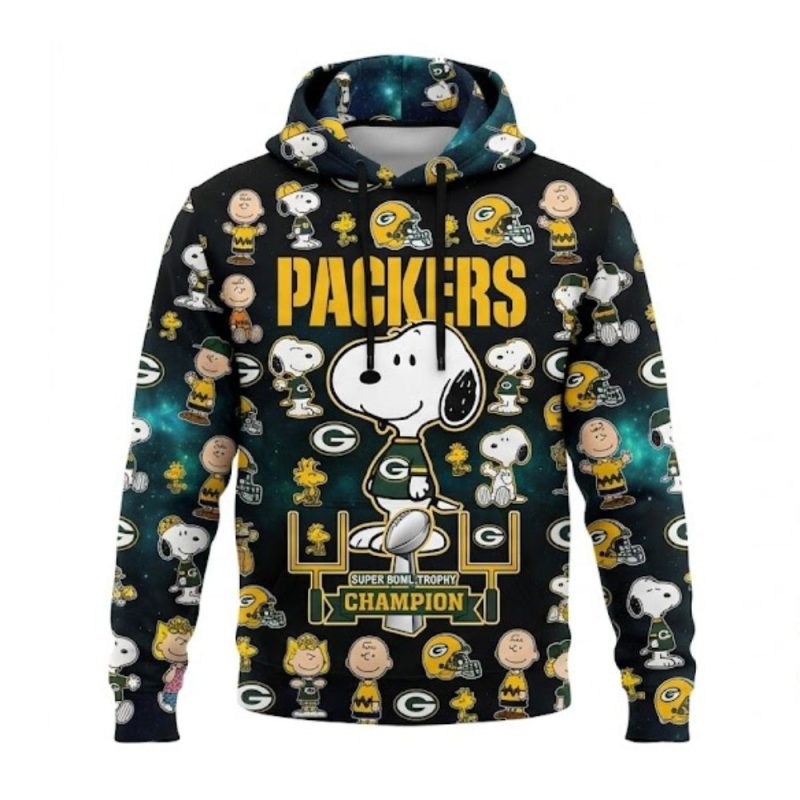 Snoopy Super Bowl Green Bay Packers All Over Print Hoodie 1.Jpg