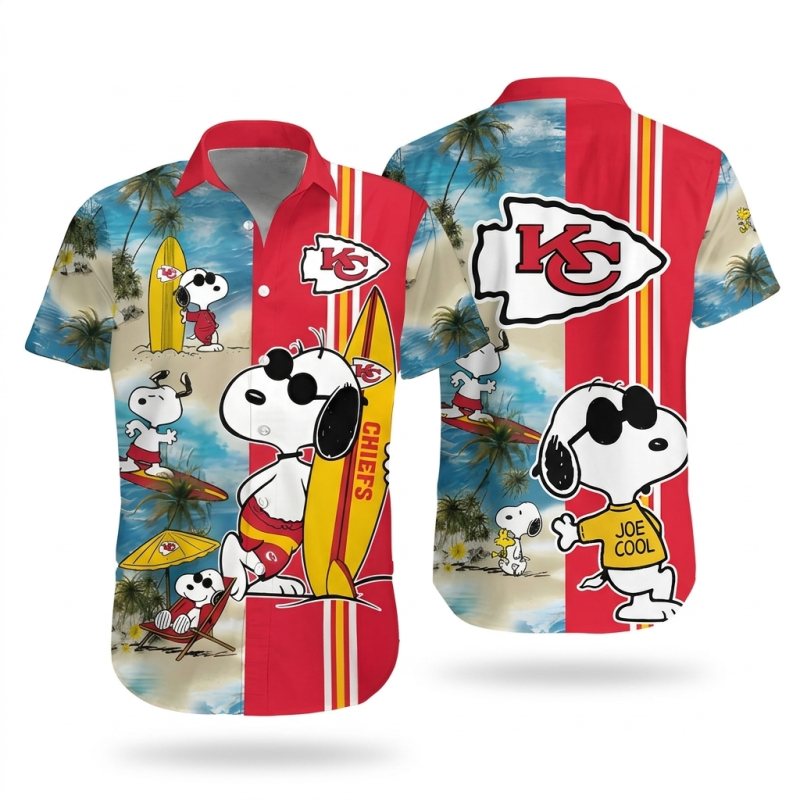 Snoopy Surfing Kansas City Chiefs Hawaiian Shirt 1.Png