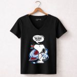 Snoopy Teasing Avalanche Haters with Colorado Avalanche 7 Womens V Neck.jpg