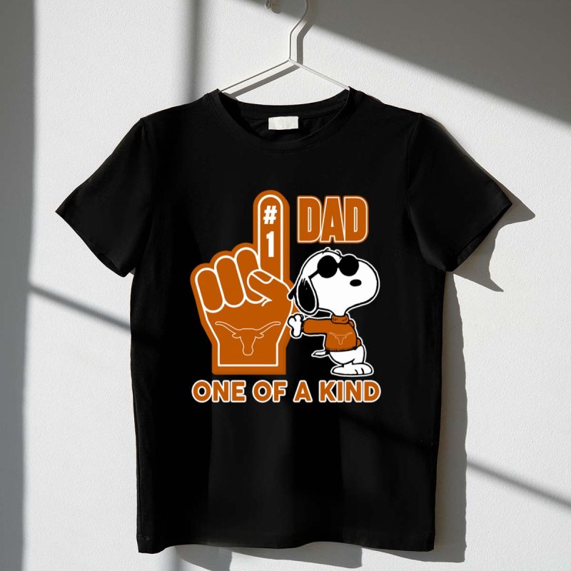 Snoopy Texas Longhorns 1 Dad One Of A Kind 1 T Shirt.jpg