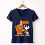Snoopy Texas Longhorns 1 Dad One Of A Kind 5 Womens V Neck.jpg