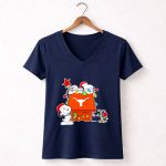 Snoopy Texas Longhorns House Christmas 5 Womens V Neck.jpg