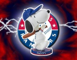 Snoopy Texas Rangers Banner