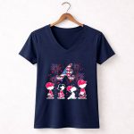 Snoopy The Peanuts Alabama Crimson Tide American 4th Of July 5 Womens V Neck