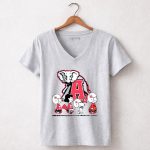 Snoopy The Peanuts Alabama Crimson Tide Football 7 Womens V Neck