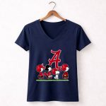 Snoopy The Peanuts Cheer For The Alabama Crimson Tide 5 Womens V Neck