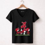 Snoopy The Peanuts Cheer For The Alabama Crimson Tide 7 Womens V Neck