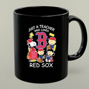 Snoopy The Peanuts Just A Teacher Who Loves Boston Red Sox 1 mug.jpg