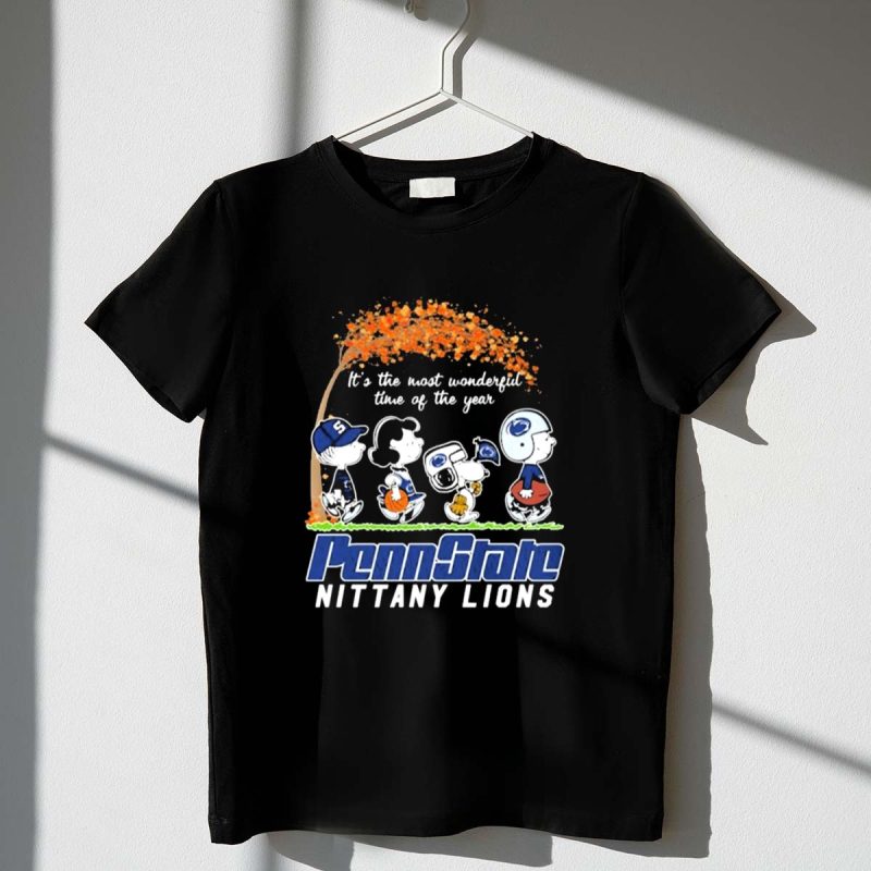 Snoopy The Peanuts Penn State Nittany Lions Its The Most Wonderful Time Of The Year 1 T Shirt.jpg