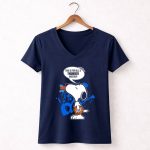 Snoopy This Is For All U Thunder Haters Basketball Fan Art Oklahoma City 5 Womens V Neck
