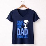 Snoopy This Is What a Cool Dad Looks Like Peanuts 5 Womens V Neck