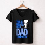 Snoopy This Is What a Cool Dad Looks Like Peanuts 7 Womens V Neck