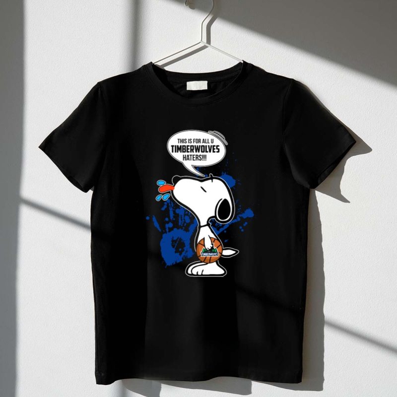 Snoopy Timberwolves Haters Throwback 1 T Shirt