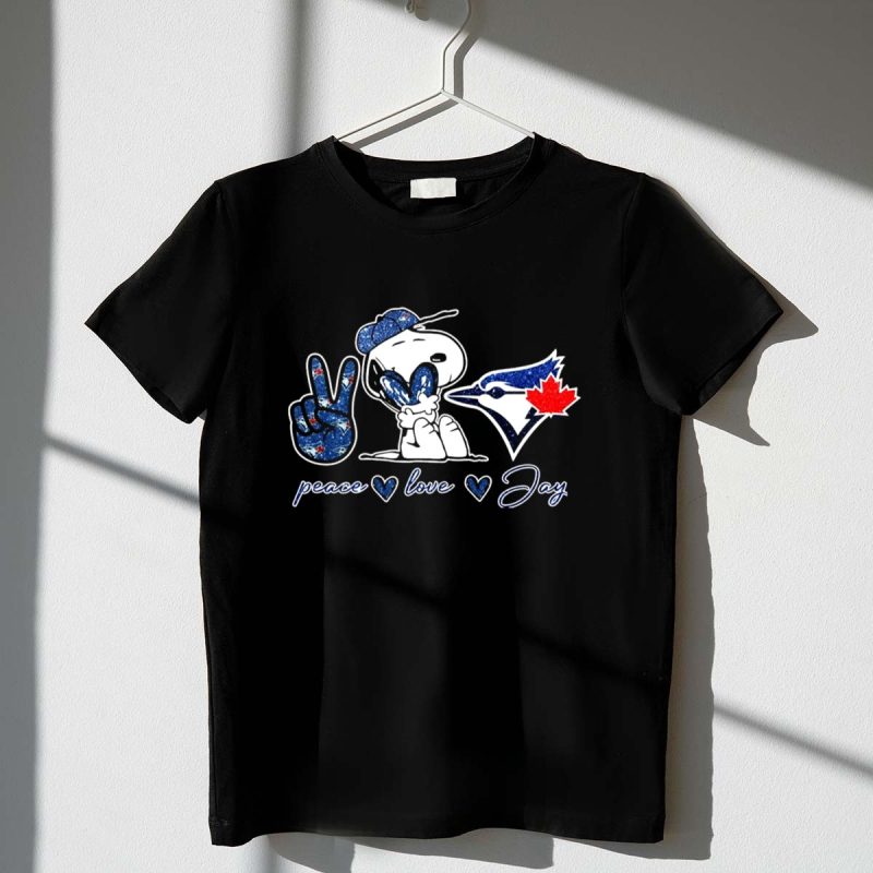 Snoopy Toronto Blue Jays Peace Love Jay 1 T Shirt.jpg