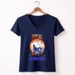 Snoopy Trick Or Treat Dallas Cowboys Halloween 5 Womens V Neck