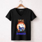 Snoopy Trick Or Treat Dallas Cowboys Halloween 7 Womens V Neck