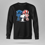 Snoopy Trio American Flag Stars Stripes Footprints 9 Sweatshirt