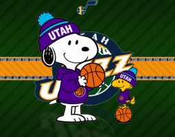 Snoopy Utah Jazz Banner