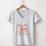 Snoopy Valentine With You Over Castle in My Dream 7 Womens V Neck