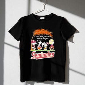 Snoopy Walking Florida State Seminoles Its The Most Wonderful Time Of The Year 1 T Shirt.jpg