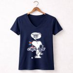 Snoopy Washington Capitals Proud Fan Message with Hockey Stick 5 Womens V Neck.jpg