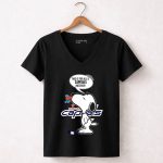 Snoopy Washington Capitals Proud Fan Message with Hockey Stick 7 Womens V Neck.jpg