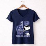 Snoopy Washington Huskies 1 Dad One Of A Kind 5 Womens V Neck.jpg