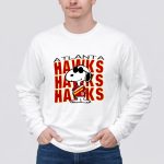 Snoopy Wearing Atlanta Hawks 4 Long Sleeves