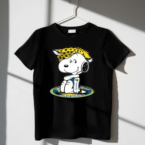 Snoopy Wearing Jacksonville Jaguars Gear With Jaguars Helmet 1 T Shirt
