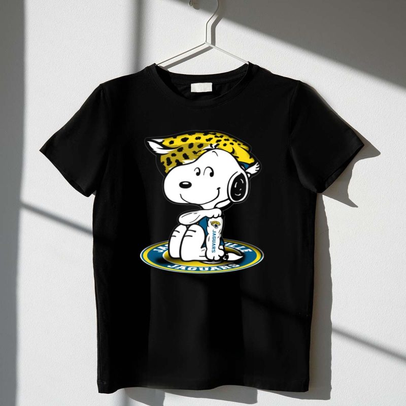 Snoopy Wearing Jacksonville Jaguars Gear With Jaguars Helmet 1 T Shirt