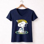 Snoopy Wearing Jacksonville Jaguars Gear With Jaguars Helmet 5 Womens V Neck
