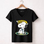 Snoopy Wearing Jacksonville Jaguars Gear With Jaguars Helmet 7 Womens V Neck