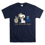 Snoopy Wearing Kansas City Royals Cap Peace Love Royals T Shirt 7.jpg