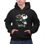 Snoopy Wearing Minnesota Wild Hockey Jersey with Love Wild Logo Elements 2 Hoodie 1.jpg