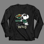 Snoopy Wearing Minnesota Wild Hockey Jersey with Love Wild Logo Elements 4 Long Sleeves 1.jpg