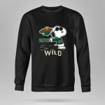 Snoopy Wearing Minnesota Wild Hockey Jersey with Love Wild Logo Elements 9 Sweatshirt.jpg