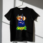 Snoopy Witch And Woodstock Halloween New England Patriots Logo Pumpkin Scene T Shirt T Shirt 1
